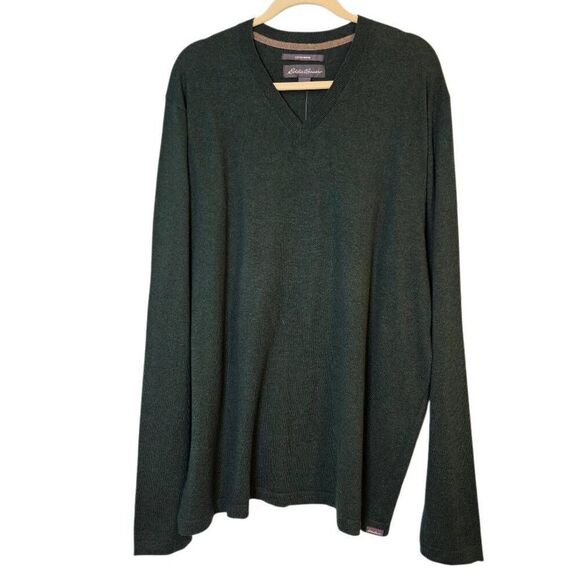 Eddie Bauer mens sweater, cotton/merino, XLT NWT. #894 - Picture 1 of 5